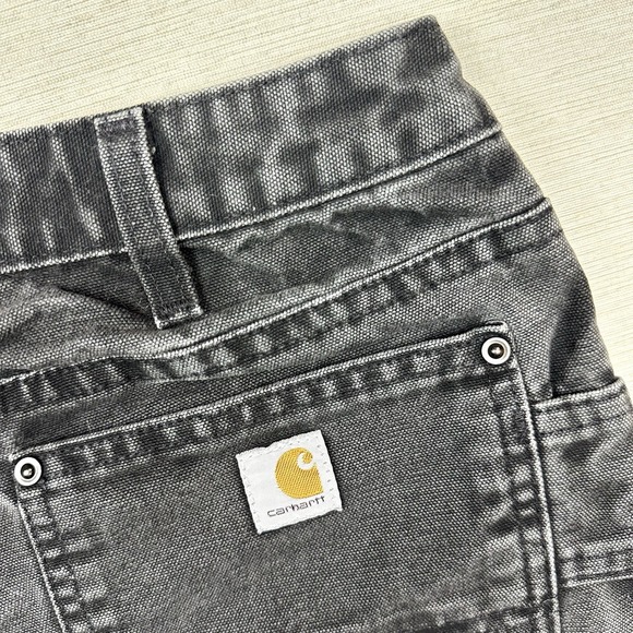 Vtg Y2K Carhartt Double Knee Carpenter Pants Womens 8 Relaxed Fit Black 32x29.5 - Picture 11 of 16